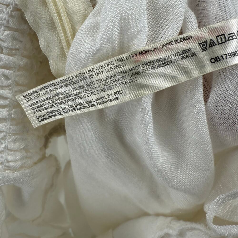 BY ANTHROPOLOGIE Jumpsuit SZ Extra Small NWT Linen Blend Ivory Eyelet Floral - Picture 16 of 16